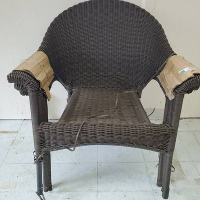 Three Wicker Look Deck  Patio Chairs