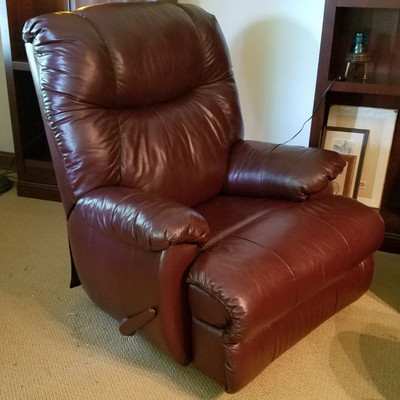 Burgundy Leather La-Z-Boy Recliner