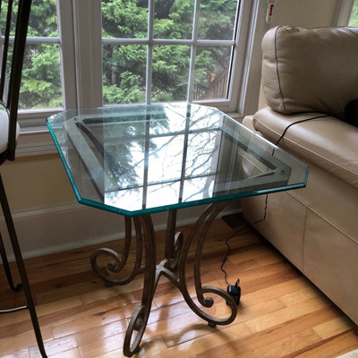 glass end table - 2 available