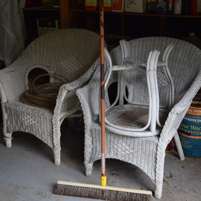Outdoor Wicker Chairs, Garage Items