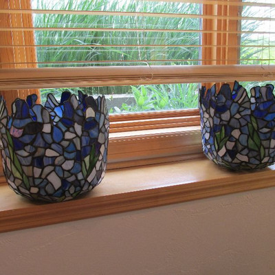 Stained glass lamp shades