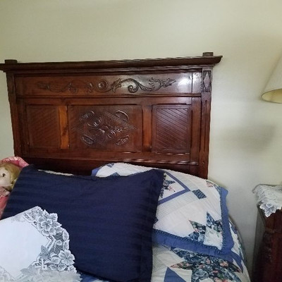 Antique Victorian Full size headboard.$250 or best offer.