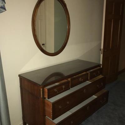 5 drawer dresser with wall mirror - (next week I will teach Jenn to use the flash button)