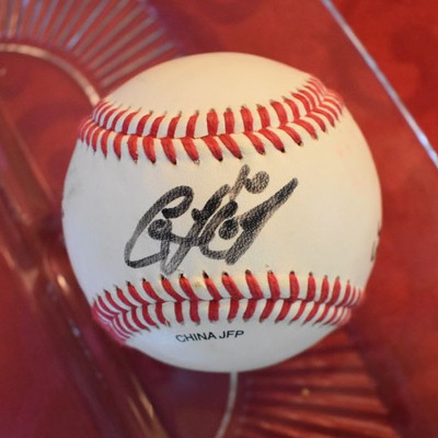 Baseball signed by Coco Crisp and others