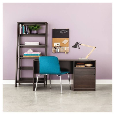 Bookcase 5-Shelf Trestle Bookcase Espresso