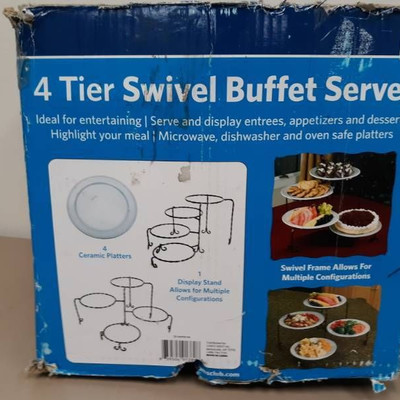 Four Tier Swivel Buffet Server
