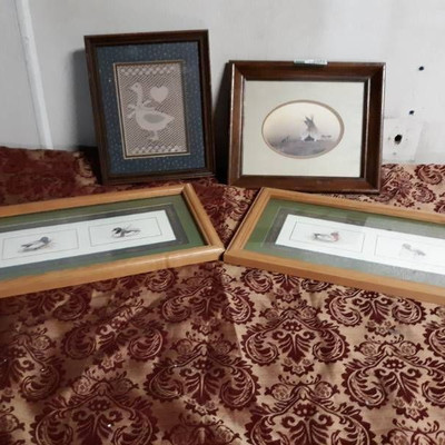 Lot of 4 Framed and Matted Prints