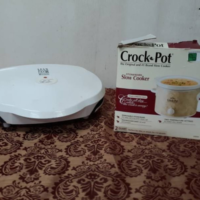 George Foreman Grill and Crock Pot