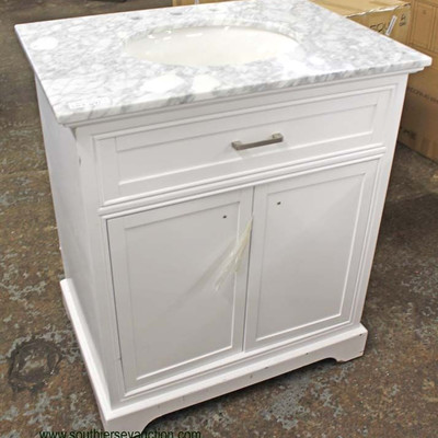 NEW 30â€ Marble Top White Base Bathroom Vanity

Auction Estimate $200-$400 â€“ Located Inside 