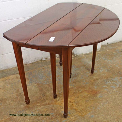  Mahogany “Ethan Allen Furniture” Drop Side Spade Leg Table with Leaf

Auction Estimate $100-$300 – Located Inside 