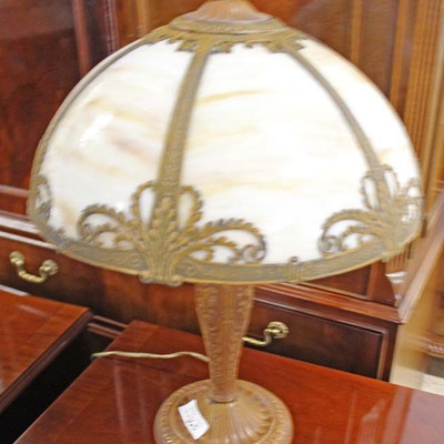  ANTIQUE Slag Glass Lamp

Auction Estimate $200-$400 â€“ Located Inside 