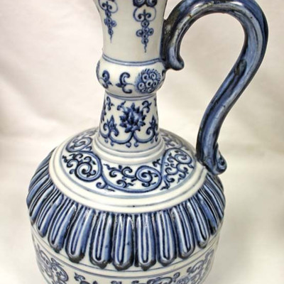  Blue and White Pitcher Signed

Auction Estimate $600-$1200 â€“ Located Inside 
