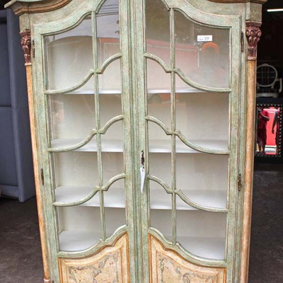  Hand Painted Decorator 2 Door Display Cabinet in the Manner of Habersham Furniture

Auction Estimate $300-$600 â€“ Located Inside 