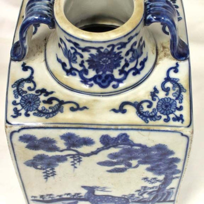  Blue and White Asian Double Handle Vase

Auction Estimate $500-$1000 â€“ Located Inside 