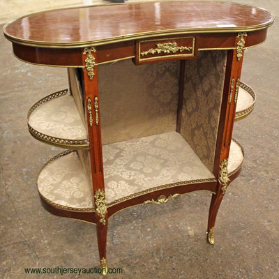  French Style Mahogany Kidney Shape One Drawer Console

with Two Tier Marble Top and Applied Bronze

Auction Estimate $100-$300 – Located...