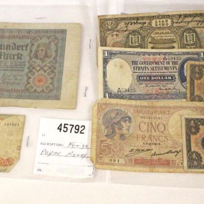  Selection of Foreign Paper Money

Auction Estimate $5-$10 â€“ Located Inside 