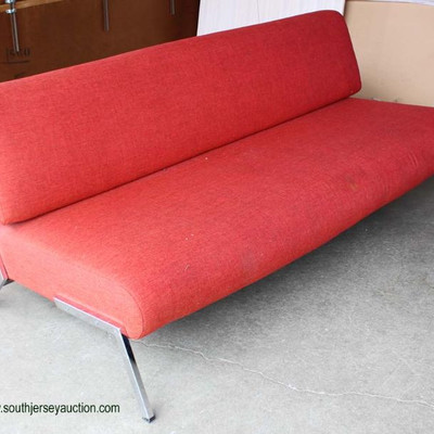  NEW Modern Design Tweed Red Upholstered Sofa with Chrome Legs

Auction Estimate $300-$600 â€“ Located Inside 