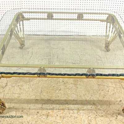  QUALITY Brass and Glass Matching Coffee Table (match sofa table above)

Auction Estimate $100-$300 â€“ Located Inside

 

  
