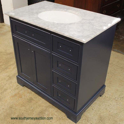  NEW Marble Top 36â€ Blue Base Bathroom Vanity with Back Splash and Hardware

Auction Estimate $200-$400 â€“ Located Inside 