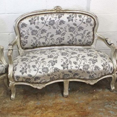  3 Piece French Style Carved Upholstered Silver Painted Frame Childs Parlor Set

Auction Estimate $200-$400 – Located Inside 