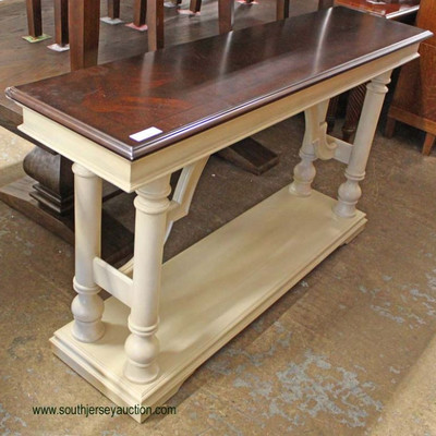  NEW Contemporary Mahogany Finish Top Distressed Base Console Table

Auction Estimate $100-$300 â€“ Located Inside 