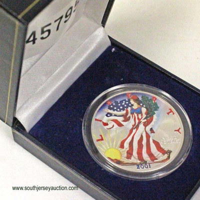  2001 Painted Silver Eagle Dollar

Auction Estimate $20-$50 â€“ Located Inside 
