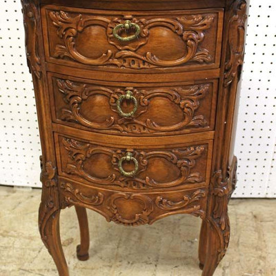  French Style Highly Carved 3 Drawer Bedside Stand

Auction Estimate $100-$300 â€“ Located Inside 