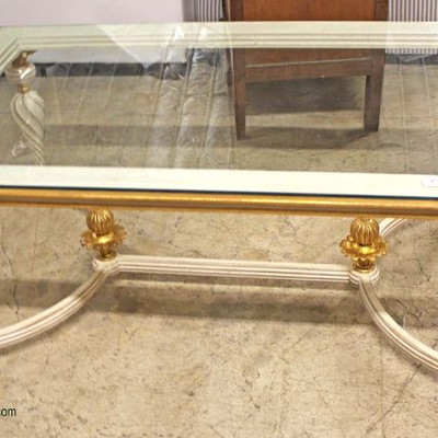  QUALITY Glass Top Coffee Table (match lamp table below)

Auction Estimate $100-$300 â€“ Located Inside 