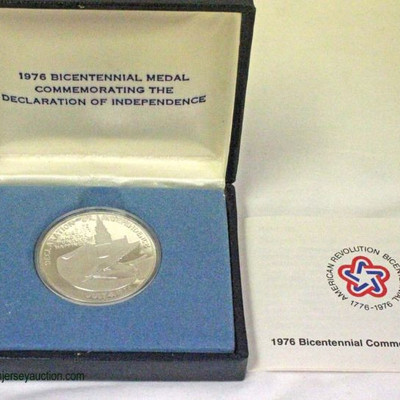  1976 Bicentennial Medal Commemorating the Declaration of Independence Silver Coin

Auction Estimate $20-$50 â€“ Located Inside 