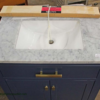  NEW 30” Marble Top Dark Blue Base Cabinet Bathroom Vanity

Auction Estimate $200-$400 – Located Inside 