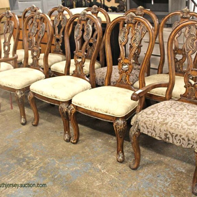  12 Piece Contemporary Burl Mahogany Finish Carved Banded Dining Room Set with 10 Chairs

Auction Estimate $500-$1000 – Located Inside 