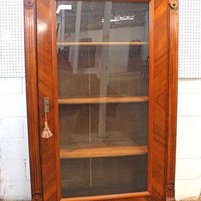  ANTIQUE Burl Mahogany French One Door One Drawer Display Curio Cabinet

Auction Estimate $200-$400 – Located Inside 
