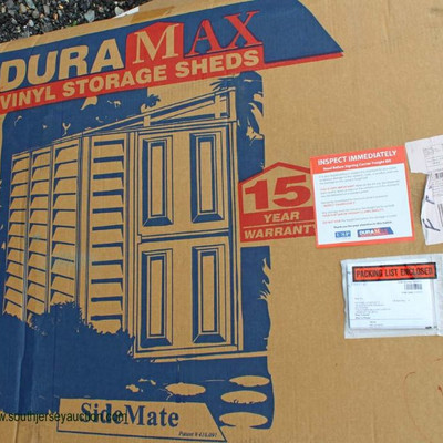  NEW Duramax Vinyl Storage Shed in Box

Auction Estimate $300-$600 â€“ Located Field 