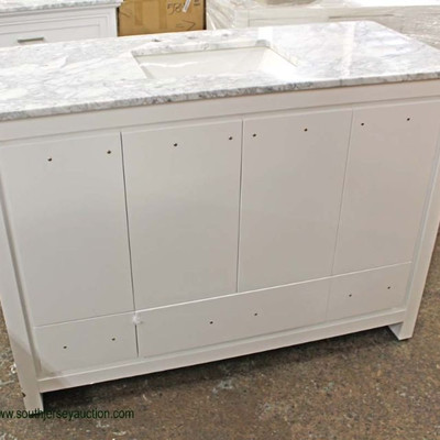 NEW 48â€ Marble Top White Base Bathroom Vanity

Auction Estimate $200-$400 â€“ Located Inside 