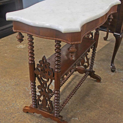  ANTIQUE Victorian Carved Mahogany Marble Top Parlor Table

Auction Estimate $200-$400 â€“ Located Inside 