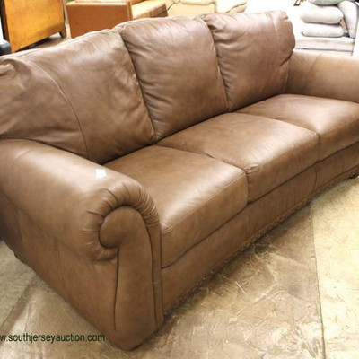 LIKE NEW Contemporary Brown Leather Sofa

Auction Estimate $300-$600 â€“ Located Inside 