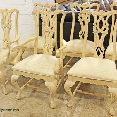  9 Piece â€œThomasville Furnitureâ€ White Wash Knotty Pine Country Style Dining Room Set with Glass Top Dining Room Table

Auction...