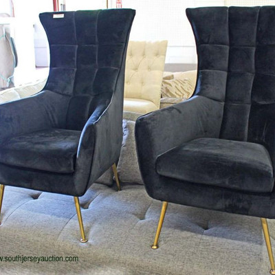  NEW Pair of Nice Black Upholstered Decorator Chairs

Auction Estimate $200-$400 â€“ Located Inside 