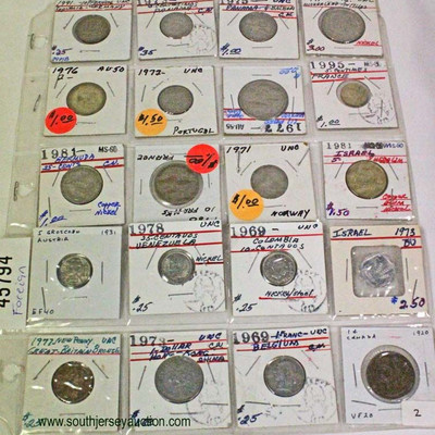  Sheet of Foreign Coins

Auction Estimate $10-$20 â€“ Located Inside

  