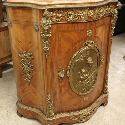  BEAUTIFUL Italian Marble Top Credenza with heavily applied bronzes and Center Medallion on Door

Auction Estimate $300-$600 â€“ Located...