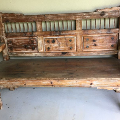 southwest rustic bench