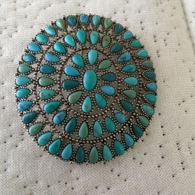 Turquoise brooch 

