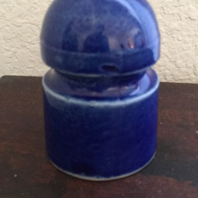 vintage blue insulator 