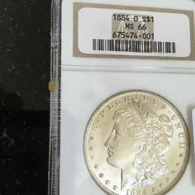 1884 - O - Morgan  silver dollar 