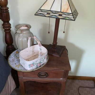 side table and lamp