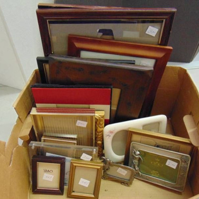 Large box of picture frames