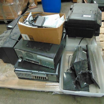 PALLET OF COMPUTERS AND PRINTERS