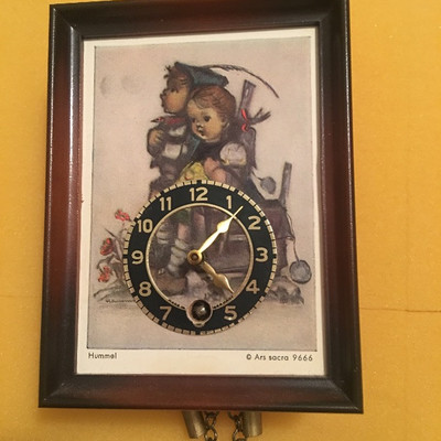 Vintage Hummel miniature Germany clock 