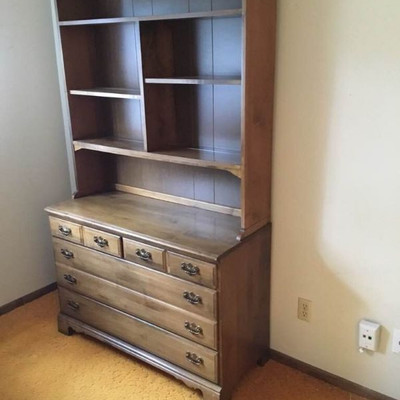 Wooden Dresser/Shelf Lot #1