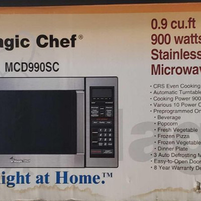 2023: 	
Magic Chef- 0.9 cu.ft 900 Watts Microwave Oven
Magic Chef- 0.9 cu.ft 900 Watts Stainless Steel Microwave Oven in Box